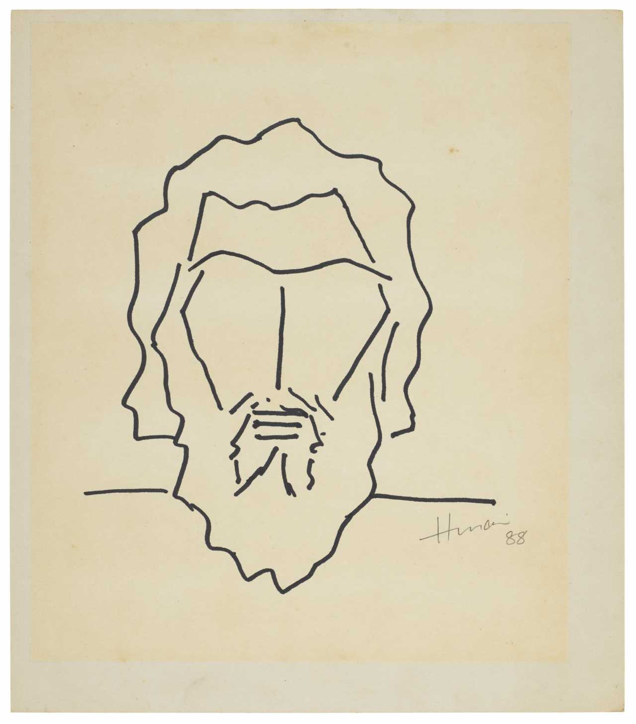 Autoportrait_masbool_fida_husain